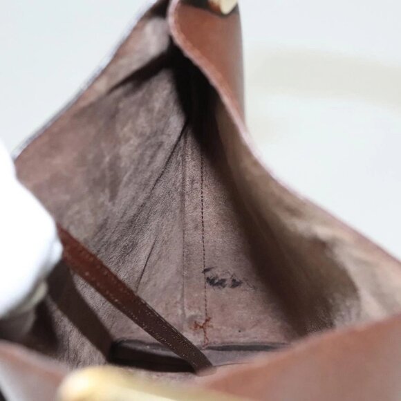 GUCCI Bamboo Shoulder Bag Leather Brown Gold 001 1880 Auth am8464 - Picture 13 of 16